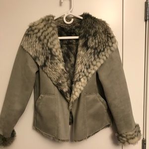 Marrakech faux fur and suede ladies jacket